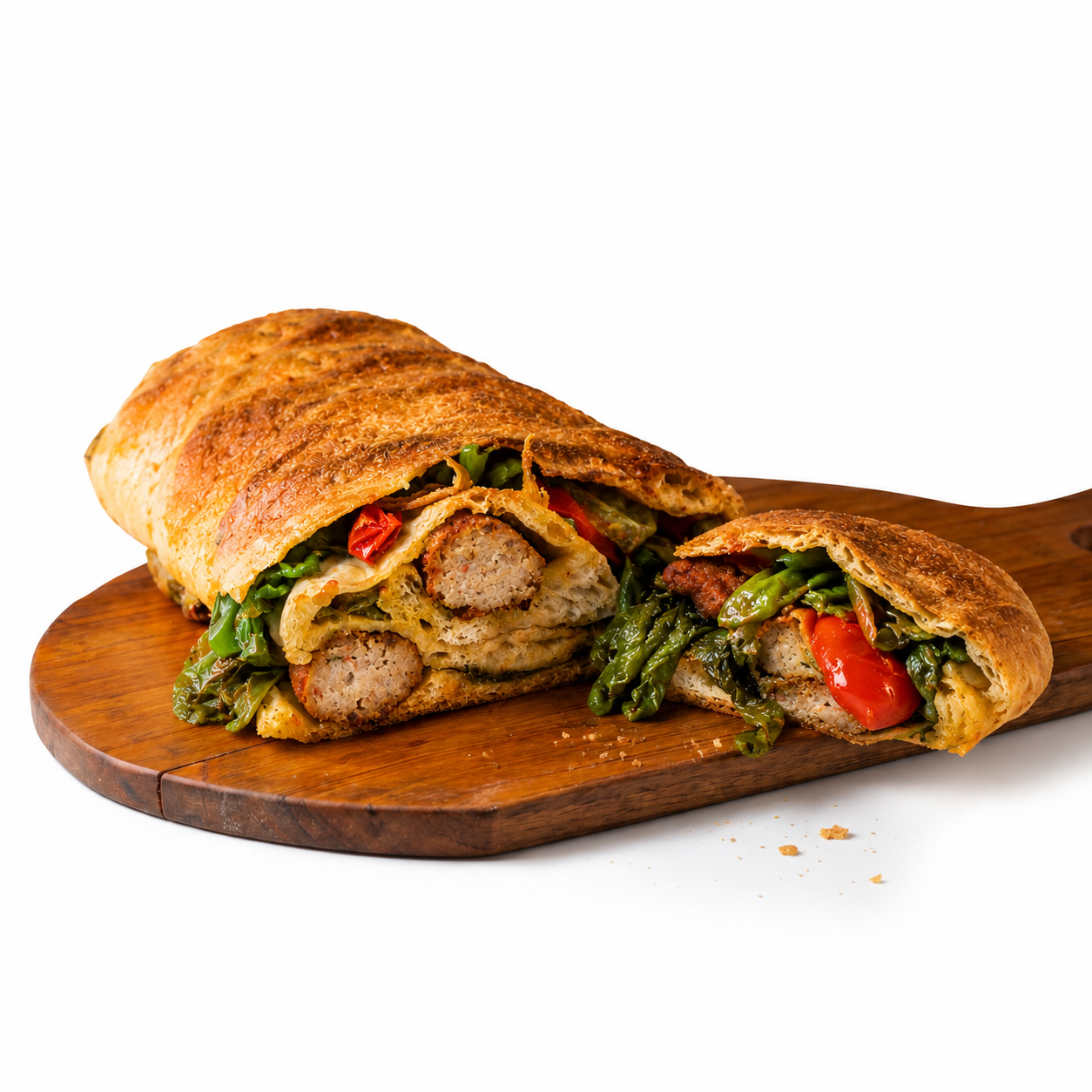 Casatiello Cafone con Polpette e Peperoncini verdi